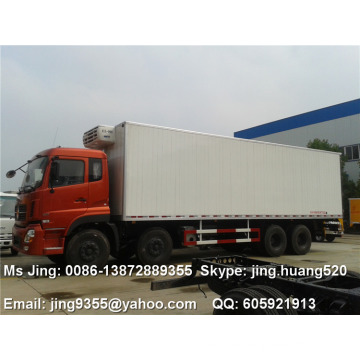 Famoso DONGFENG T-LONG 8 * 4 camión de gran congelador, refrigerado camión caja refrigeradora para la venta en Malí